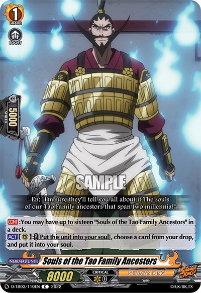 Souls of the Tao Family Ancestors (3110) [D-TB03] - Cardfight Vanguard Single