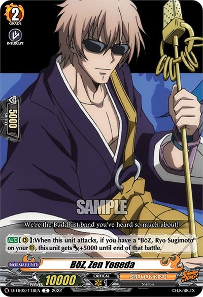 BoZ Zen Yoneda (3118) [D-TB03] - Cardfight Vanguard Single