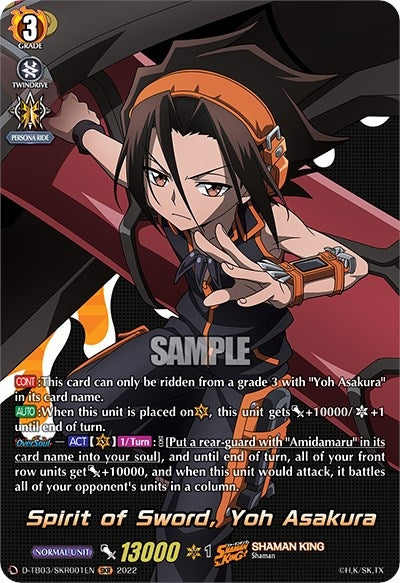 Spirit of Sword Yoh Asakura (SKR) (3001) [D-TB03] - Cardfight Vanguard Single