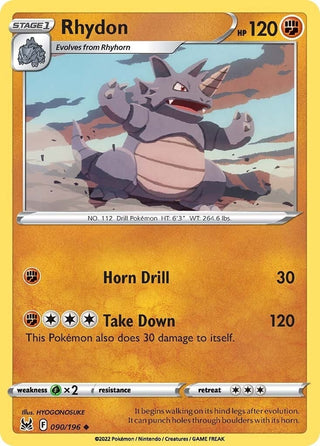 Rhydon (090/196) (SWSH11: Lost Origin)