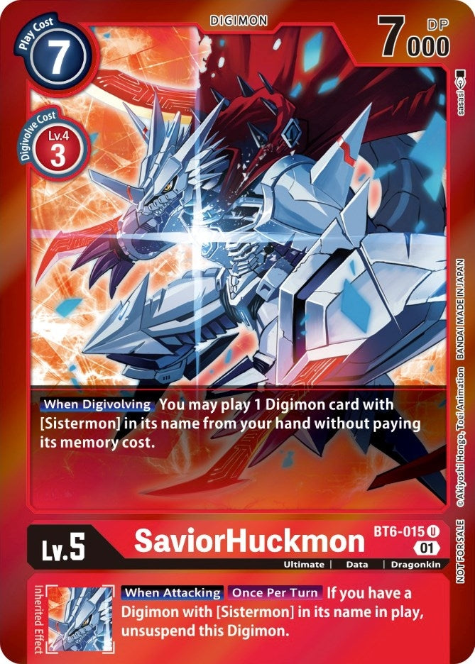 SaviorHuckmon (Event Pack 3) (6015) [BT06] - Digimon Card Game Single