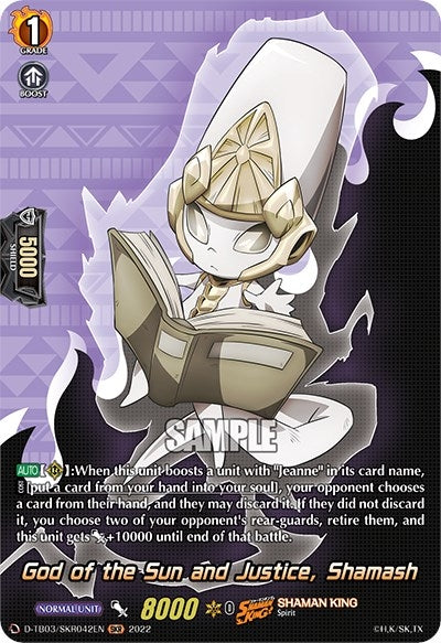 God of the Sun and Justice Shamash (SKR) (3042) [D-TB03] - Cardfight Vanguard Single