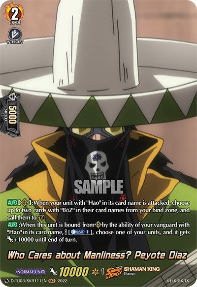 Who Cares about Manliness? Peyote Diaz (SKR) (3111) [D-TB03] - Cardfight Vanguard Single