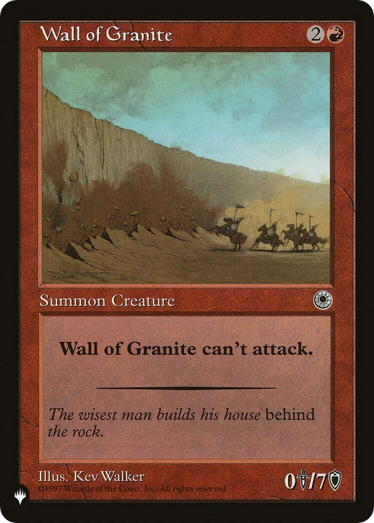 Wall of Granite [LIST] - MTG Single
