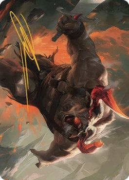 Furious Bellow Art Card (Gold-Stamped Signature) (31) [ASDMU] - MTG Single