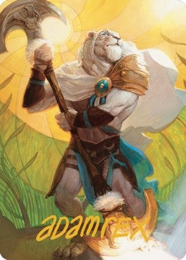 Ajani Sleeper Agent Art Card (Gold-Stamped Signature) (42) [ASDMU] - MTG Single