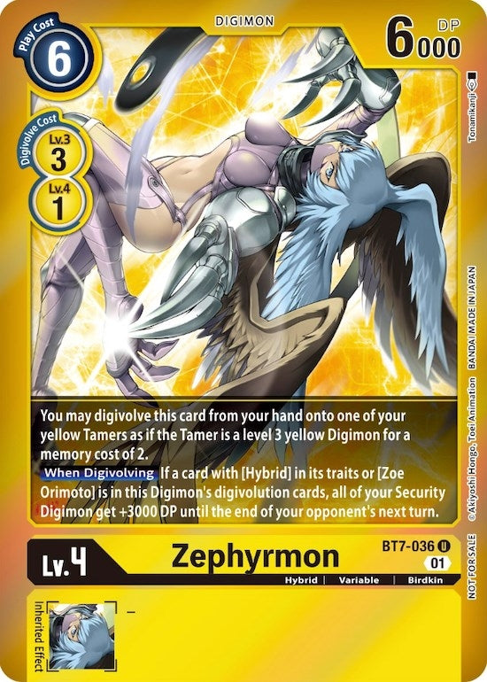 Zephyrmon (Event Pack 3) (7036) [BT07] - Digimon Card Game Single