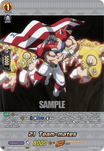 21 Team-mates (SKR) (3115) [D-TB03] - Cardfight Vanguard Single