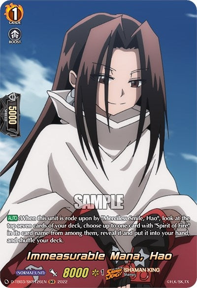 Immeasurable Mana Hao (SKR) (3126) [D-TB03] - Cardfight Vanguard Single