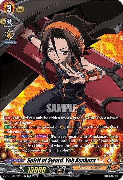 Spirit of Sword Yoh Asakura (SP) (301) [D-TB03] - Cardfight Vanguard Single