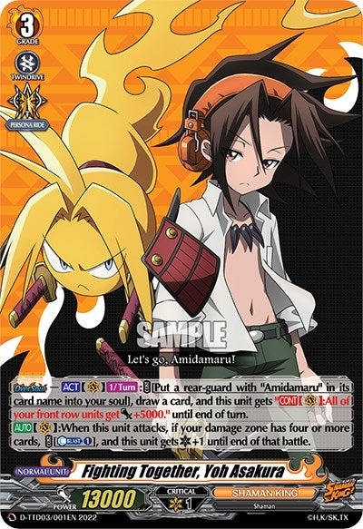 Fighting Together Yoh Asakura (3001) [D-TTD03] - Cardfight Vanguard Single