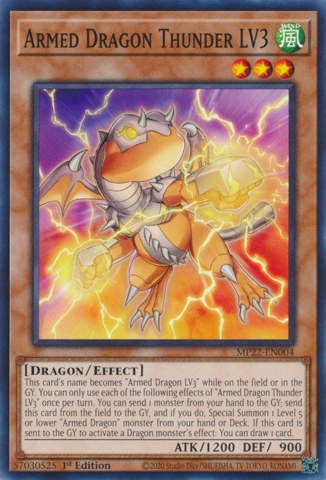Armed Dragon Thunder LV3 (22004) (MP22) - YuGiOh Single