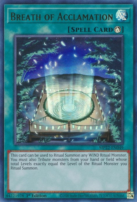 Breath of Acclamation (22049) (MP22) - YuGiOh Single