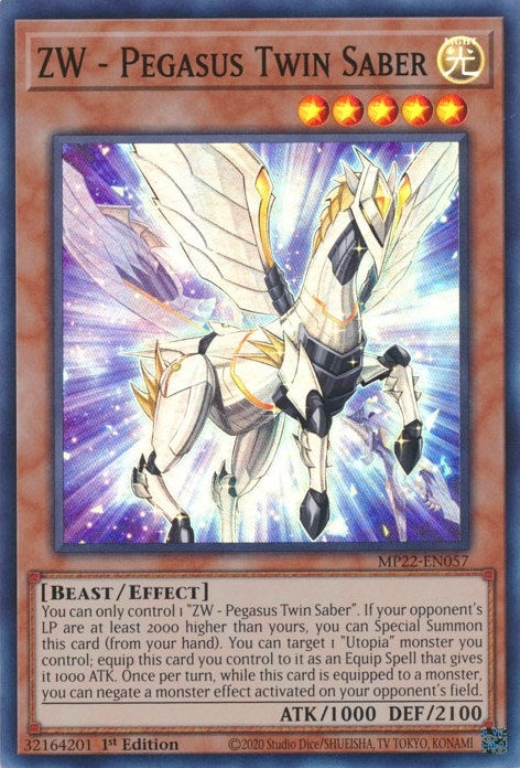 ZW - Pegasus Twin Saber (22057) (MP22) - YuGiOh Single
