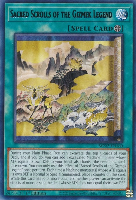 Sacred Scrolls of the Gizmek Legend (22160) (MP22) - YuGiOh Single