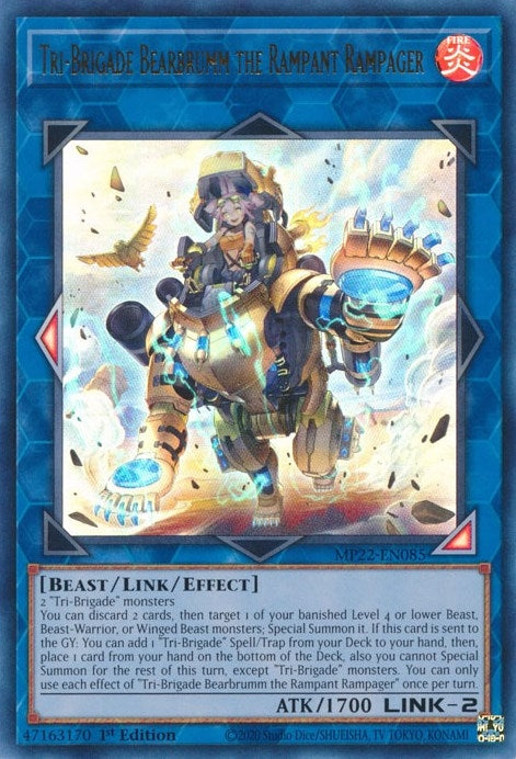 Tri-Brigade Bearbrumm the Rampant Rampager (22085) (MP22) - YuGiOh Single