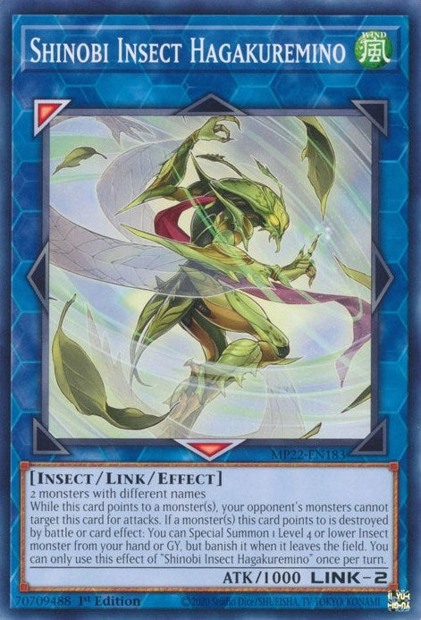 Shinobi Insect Hagakuremino (22183) (MP22) - YuGiOh Single
