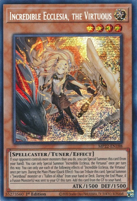 Incredible Ecclesia the Virtuous (22188) (MP22) - YuGiOh Single