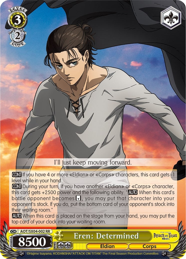 Eren: Determined (4002) [AOT3] - Weiss Schwarz Single