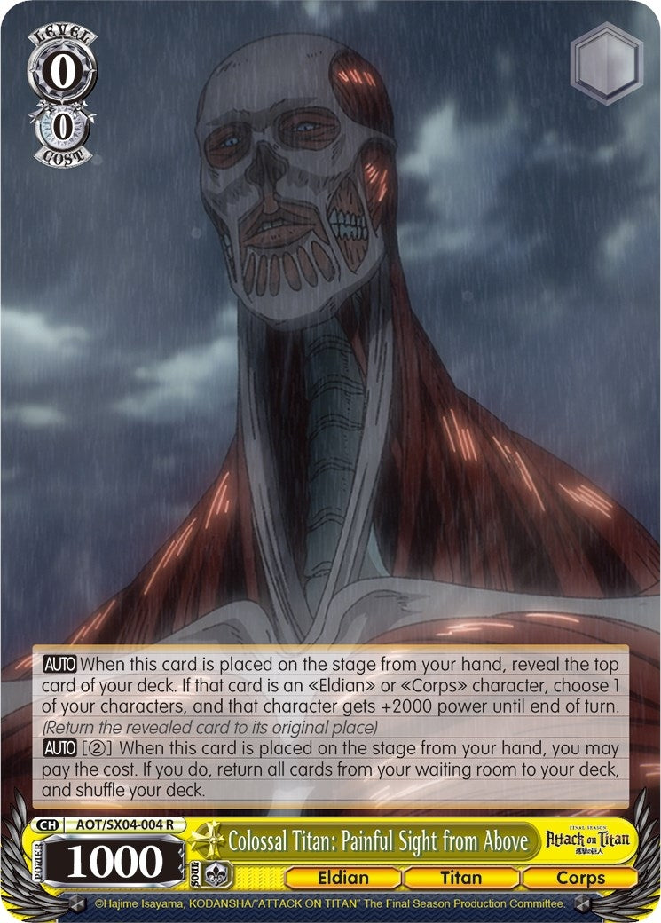 Colossal Titan: Painful Sight from Above (4004) [AOT3] - Weiss Schwarz Single