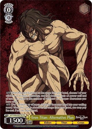 Eren Titan: Alternative Plan (TTR) (4005) [AOT3] - Weiss Schwarz Single