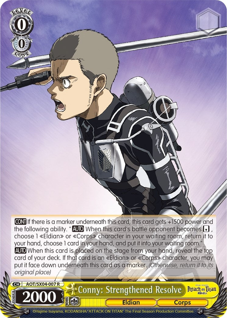 Conny: Strengthened Resolve (4007) [AOT3] - Weiss Schwarz Single