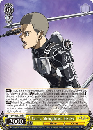 Conny: Strengthened Resolve (4007) [AOT3] - Weiss Schwarz Single