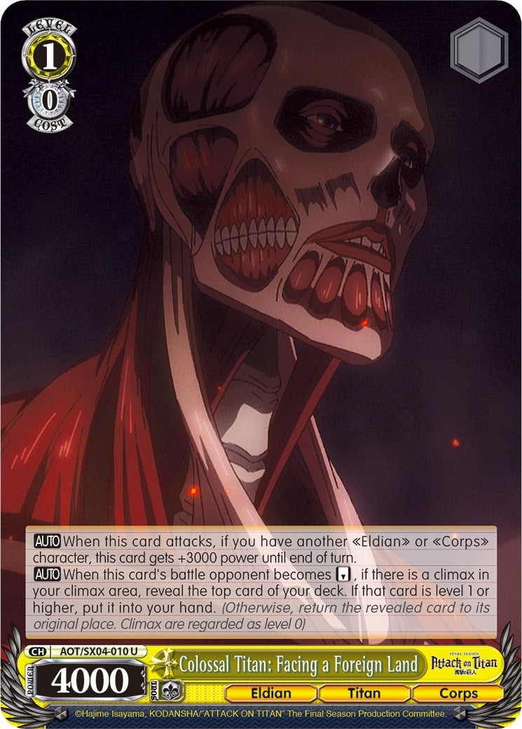Colossal Titan: Facing a Foreign Land (4010) [AOT3] - Weiss Schwarz Single