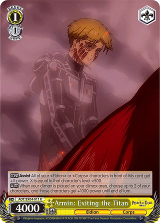Armin: Exiting the Titan (4011) [AOT3] - Weiss Schwarz Single