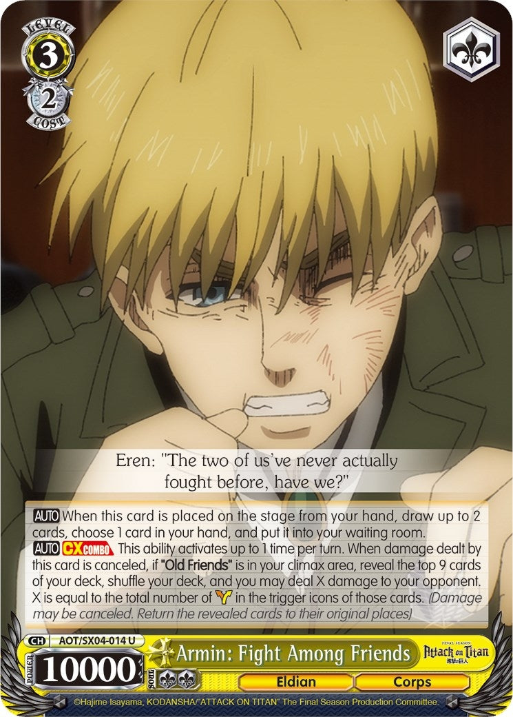 Armin: Fight Among Friends (4014) [AOT3] - Weiss Schwarz Single