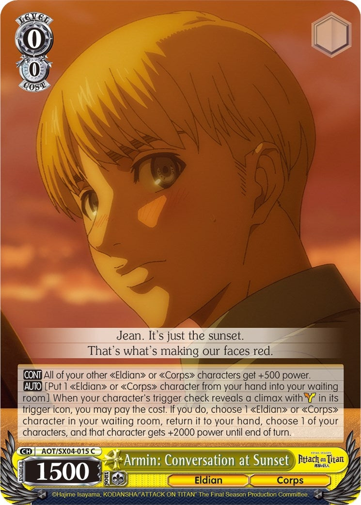 Armin: Conversation at Sunset (4015) [AOT3] - Weiss Schwarz Single