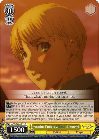 Armin: Conversation at Sunset (4015) [AOT3] - Weiss Schwarz Single