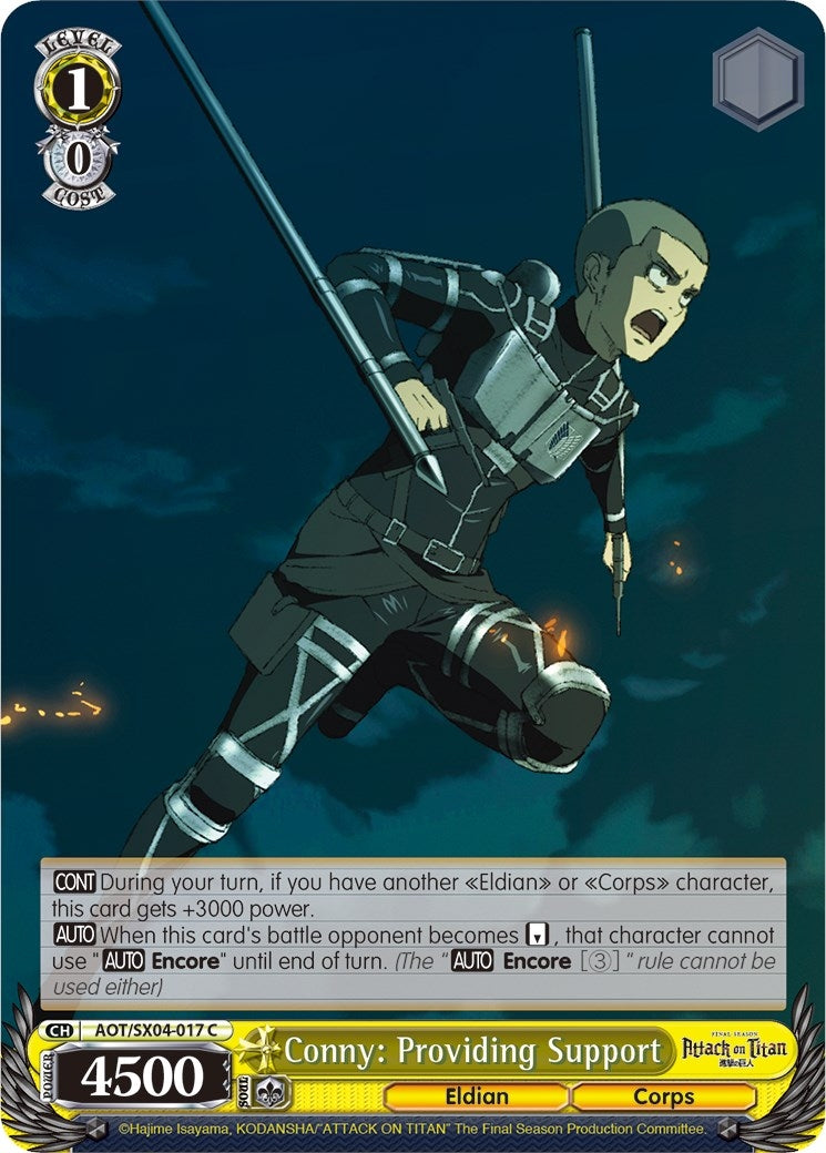Conny: Providing Support (4017) [AOT3] - Weiss Schwarz Single