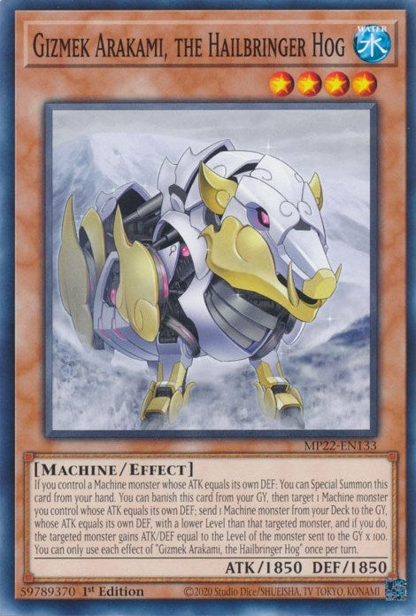Gizmek Arakami the Hailbringer Hog (22133) (MP22) - YuGiOh Single