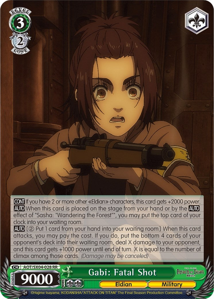 Gabi: Fatal Shot (4028) [AOT3] - Weiss Schwarz Single