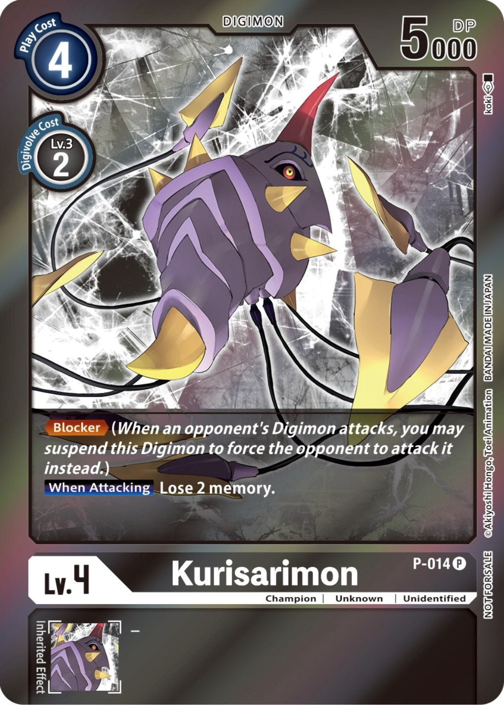 Kurisarimon - P-014 (Event Pack 3) (14) [D-PR] - Digimon Card Game Single