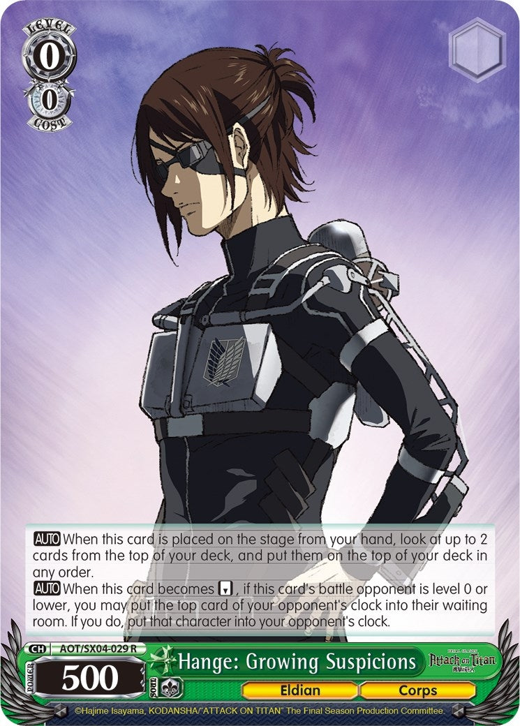Hange: Growing Suspicions (4029) [AOT3] - Weiss Schwarz Single