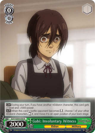 Gabi: Involuntary Witness (4030) [AOT3] - Weiss Schwarz Single