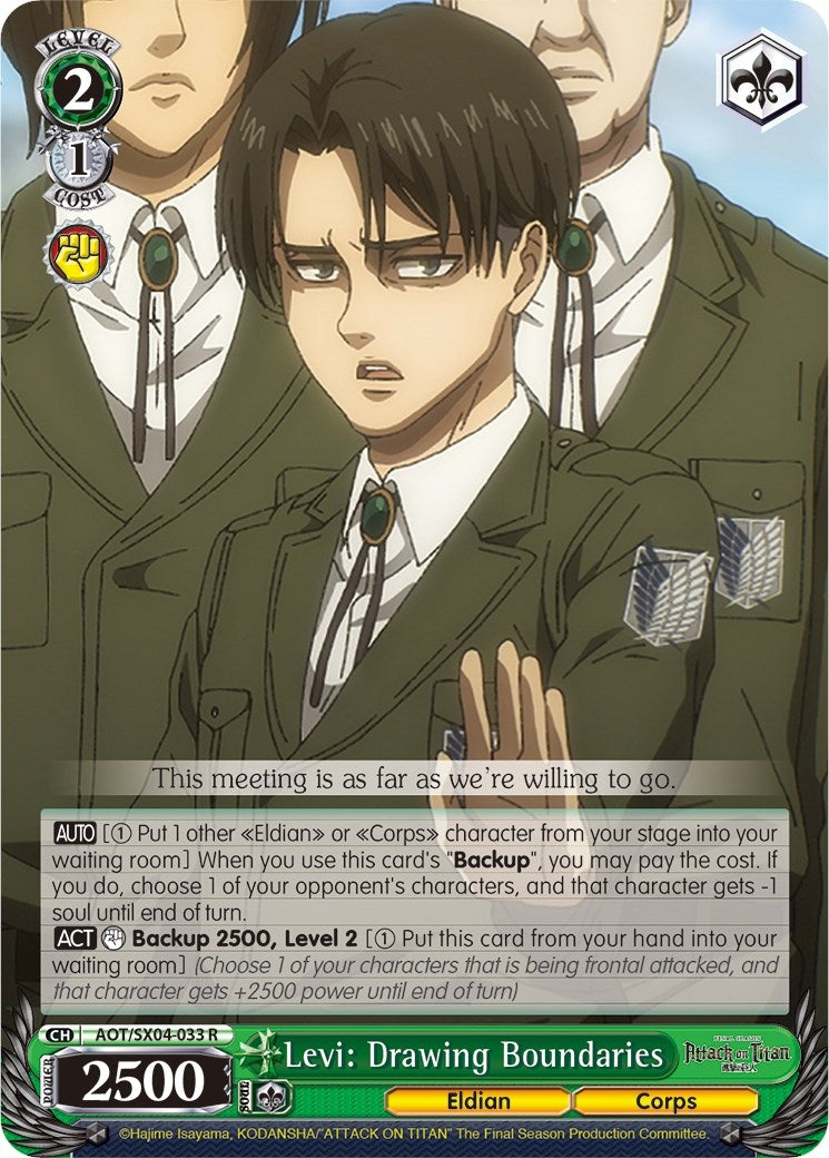 Levi: Drawing Boundaries (4033) [AOT3] - Weiss Schwarz Single