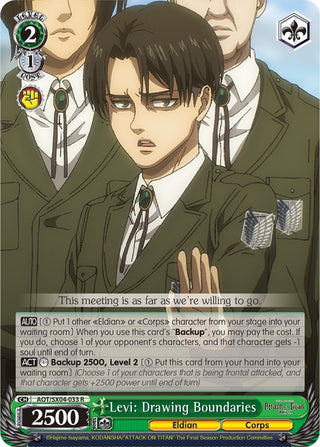 Levi: Drawing Boundaries (4033) [AOT3] - Weiss Schwarz Single