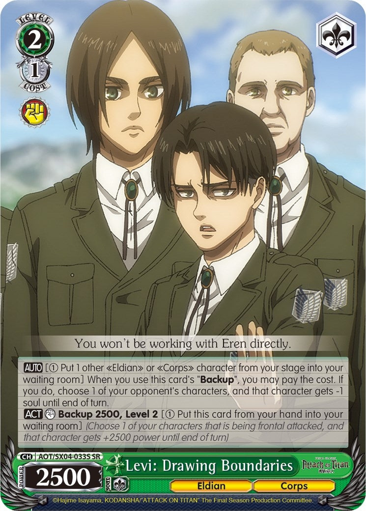 Levi: Drawing Boundaries (SR) (4033) [AOT3] - Weiss Schwarz Single