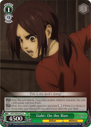 Gabi: On the Run (4037) [AOT3] - Weiss Schwarz Single
