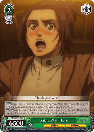Gabi: War Hero (4043) [AOT3] - Weiss Schwarz Single