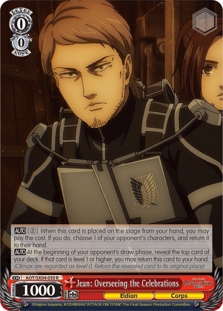 Jean: Overseeing the Celebrations (4050) [AOT3] - Weiss Schwarz Single