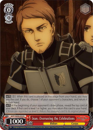 Jean: Overseeing the Celebrations (4050) [AOT3] - Weiss Schwarz Single