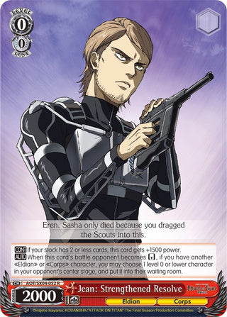 Jean: Strengthened Resolve (4052) [AOT3] - Weiss Schwarz Single