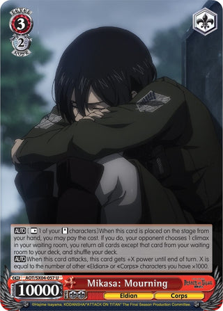Mikasa: Mourning (4057) [AOT3] - Weiss Schwarz Single