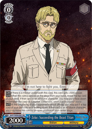 Zeke: Succeeding the Beast Titan (4067) [AOT3] - Weiss Schwarz Single