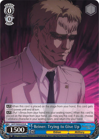 Reiner: Trying to Give Up (4070) [AOT3] - Weiss Schwarz Single