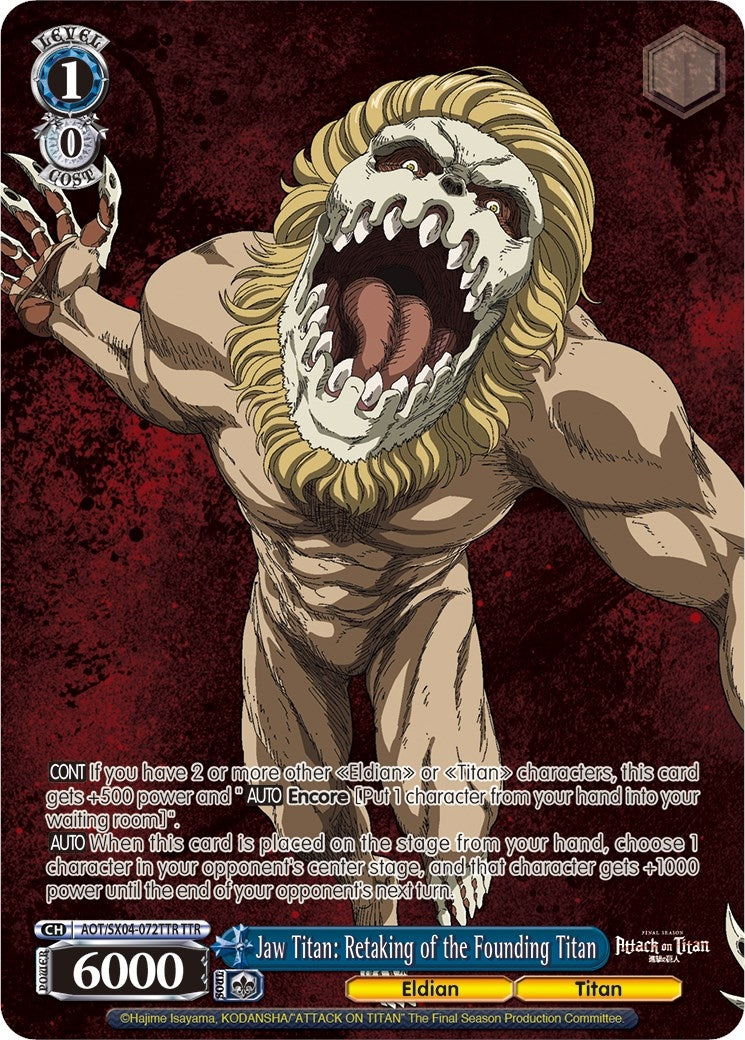 Jaw Titan: Retaking of the Founding Titan (TTR) (4072) [AOT3] - Weiss Schwarz Single